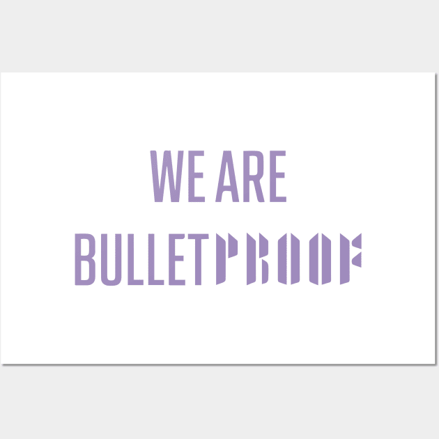 We are bulletproof BTS purple Morcaworks Wall Art by Oricca